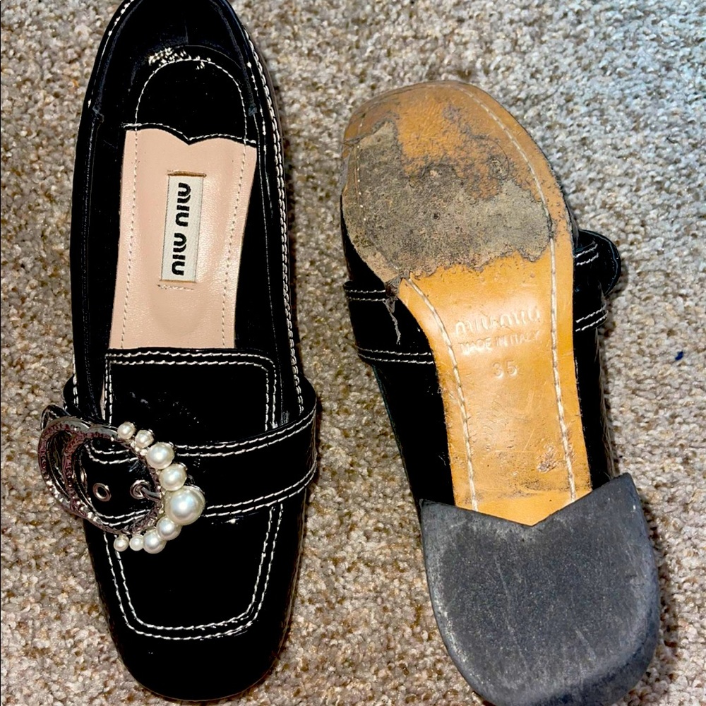 SOLD Original Miu Miu Black Shoes.